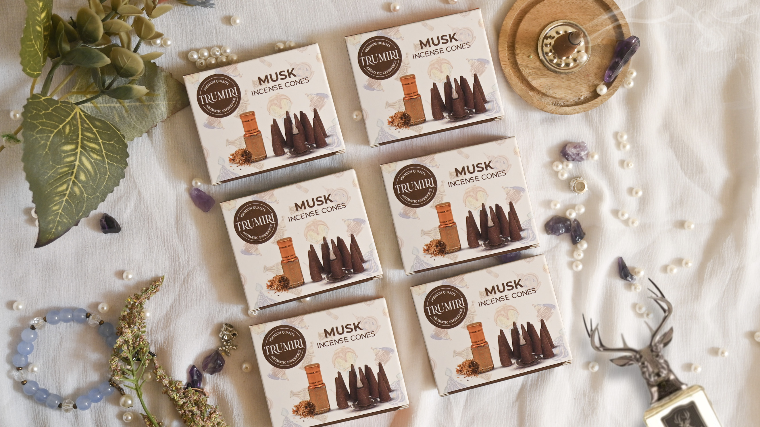 thumbnail video image 2 of Musk Incense Cones - Total 60 Cones in Six Packs - Scented - Various Scents, 2 of 8