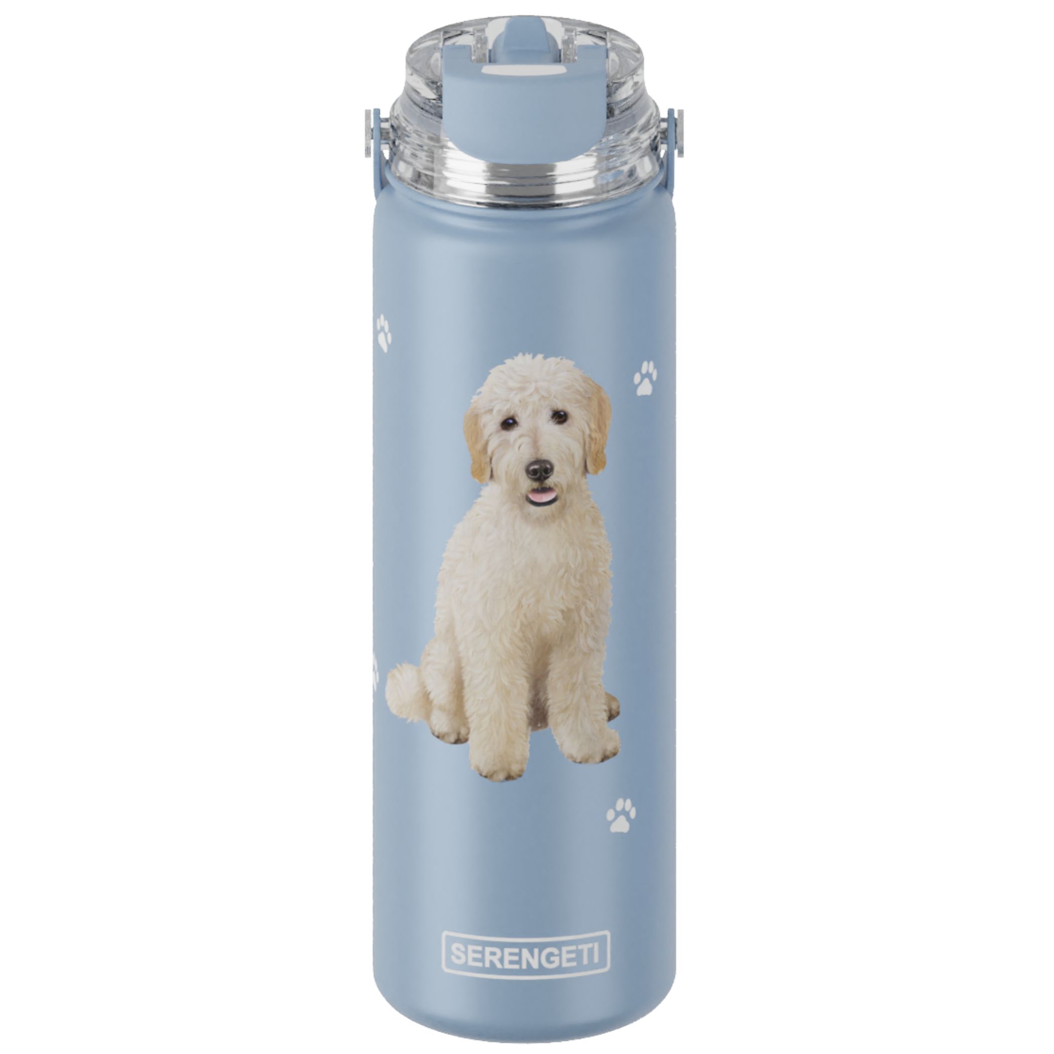 thumbnail video image 2 of Black and white Cat Water Bottle Stainless Steel Water Bottle 24 Oz. SERENGETI, 2 of 4