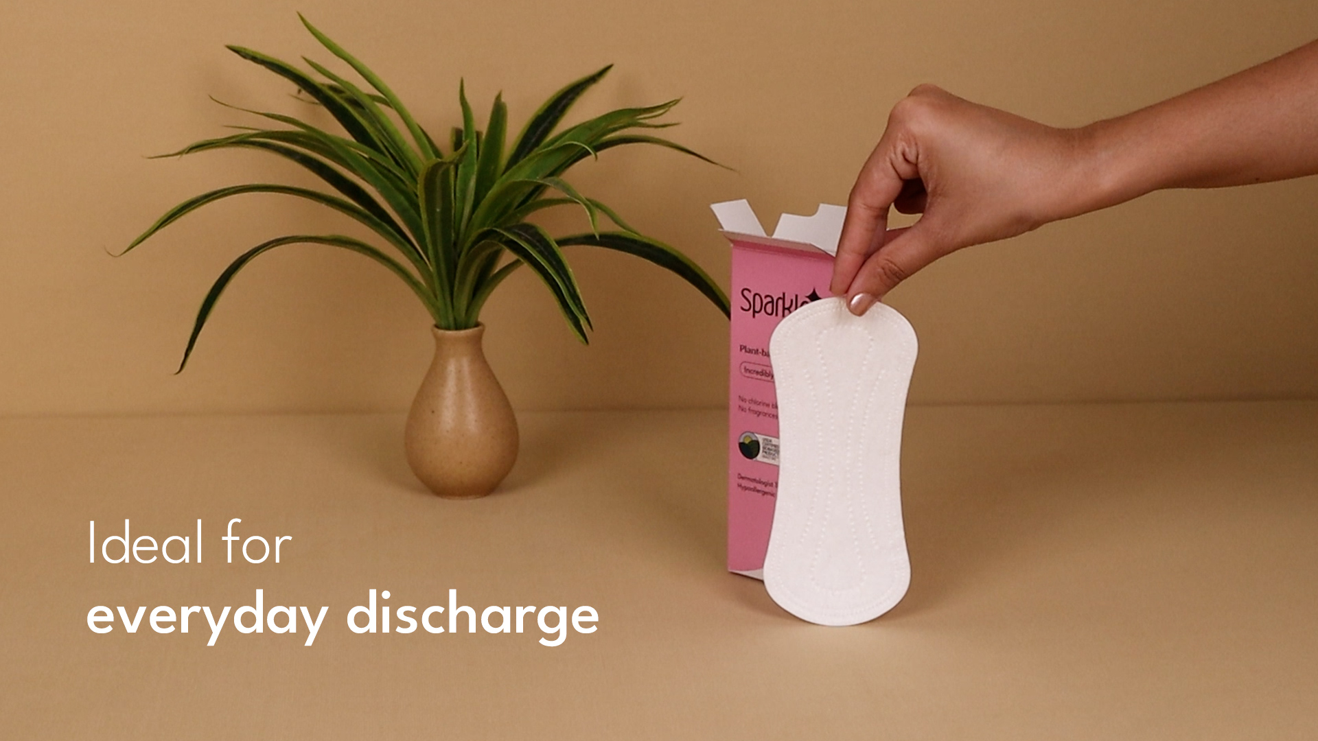 thumbnail video image 2 of Sparkle Panty Liners for Women, Plant-based Daily Pantiliners for Sensitive Skin, Organic Pads for Women, Unscented, Chlorine Free, Flexible & Comfortable, Light Absorbency (Incredibly Thin 20 Count), 2 of 10