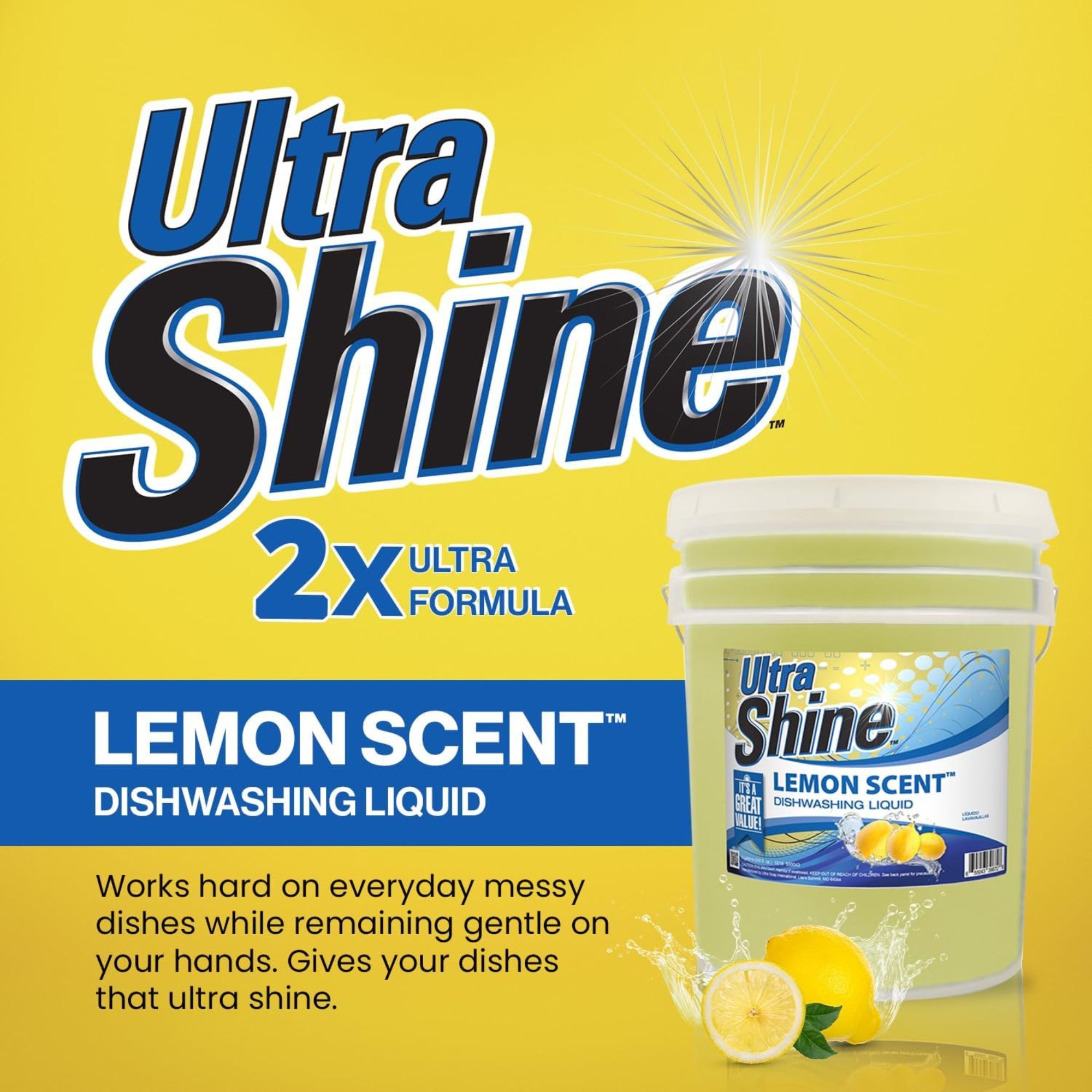 thumbnail video image 2 of Ultra Shine ™ 5 Gallon 2X Platinum ™ Dish Cleaning Liquid, Lemon Scent, Yellow, 2 of 6