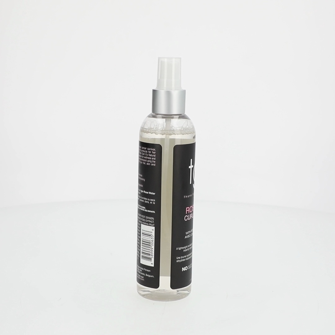 tgin Rose Water Hair Spray, Hydrating Curl Refresher with Acai