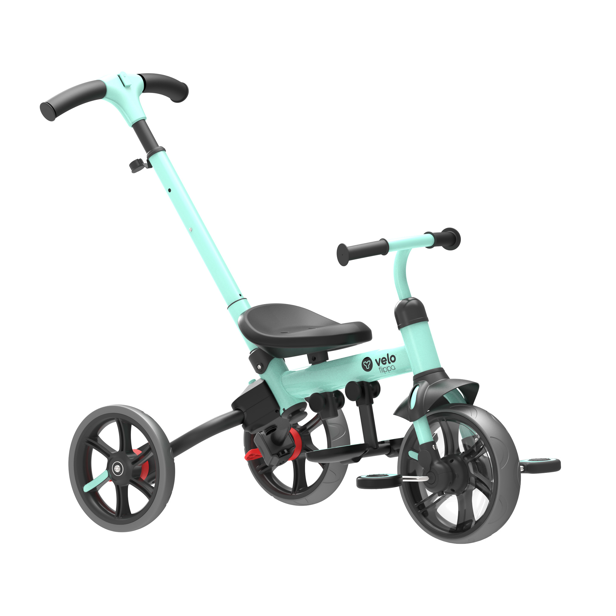 Yvolution Y Velo Flippa Green 4-in-1 Toddler Tricycle to Balance