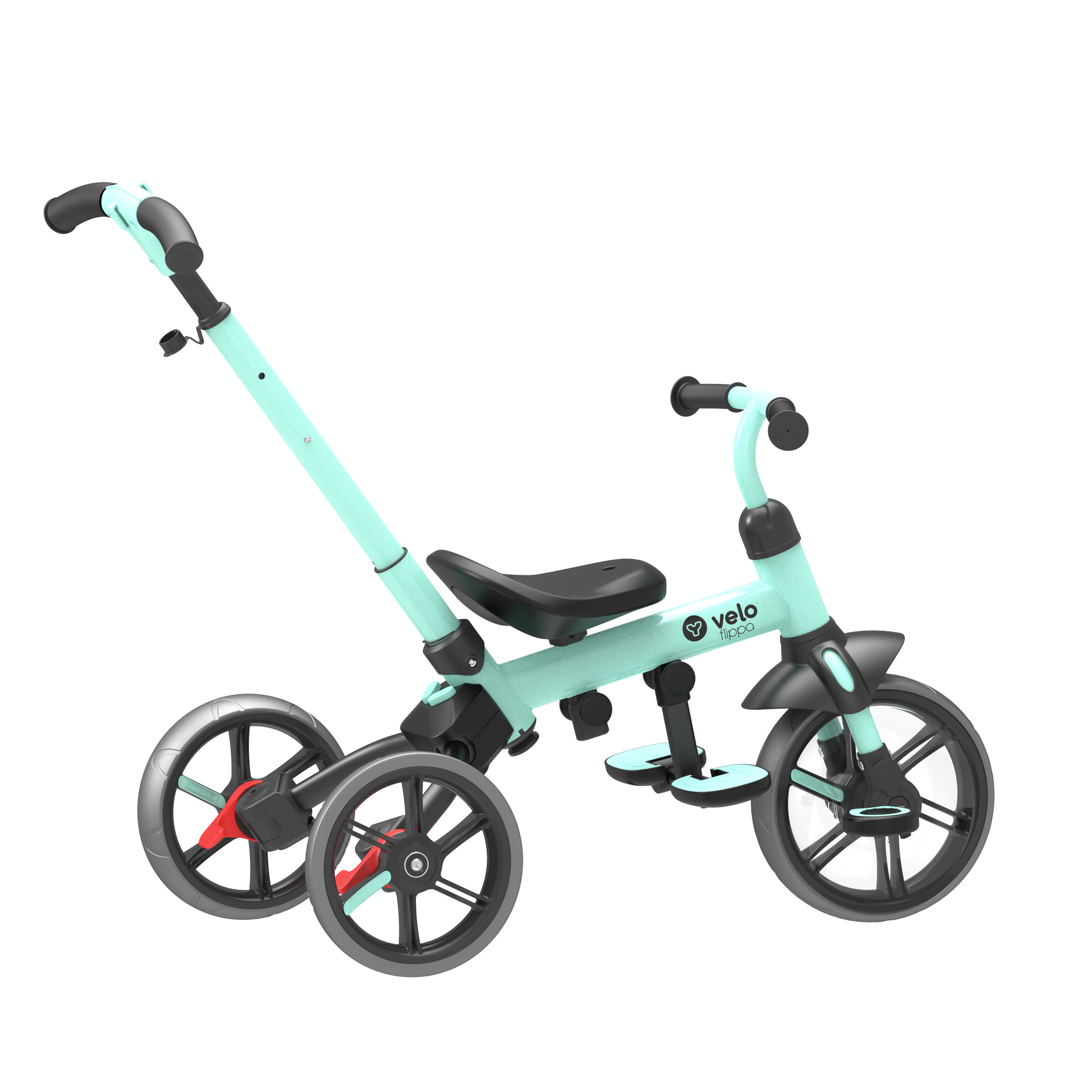 Yvolution Y Velo Flippa Green 4-in-1 Toddler Tricycle to Balance