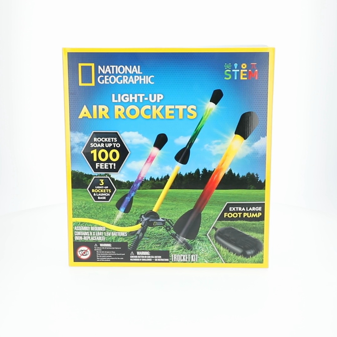 WHOOZIS? AURORA プラスチック組み立てキット Free Shipping! National Geographic Light Up Air Rockets Set for
