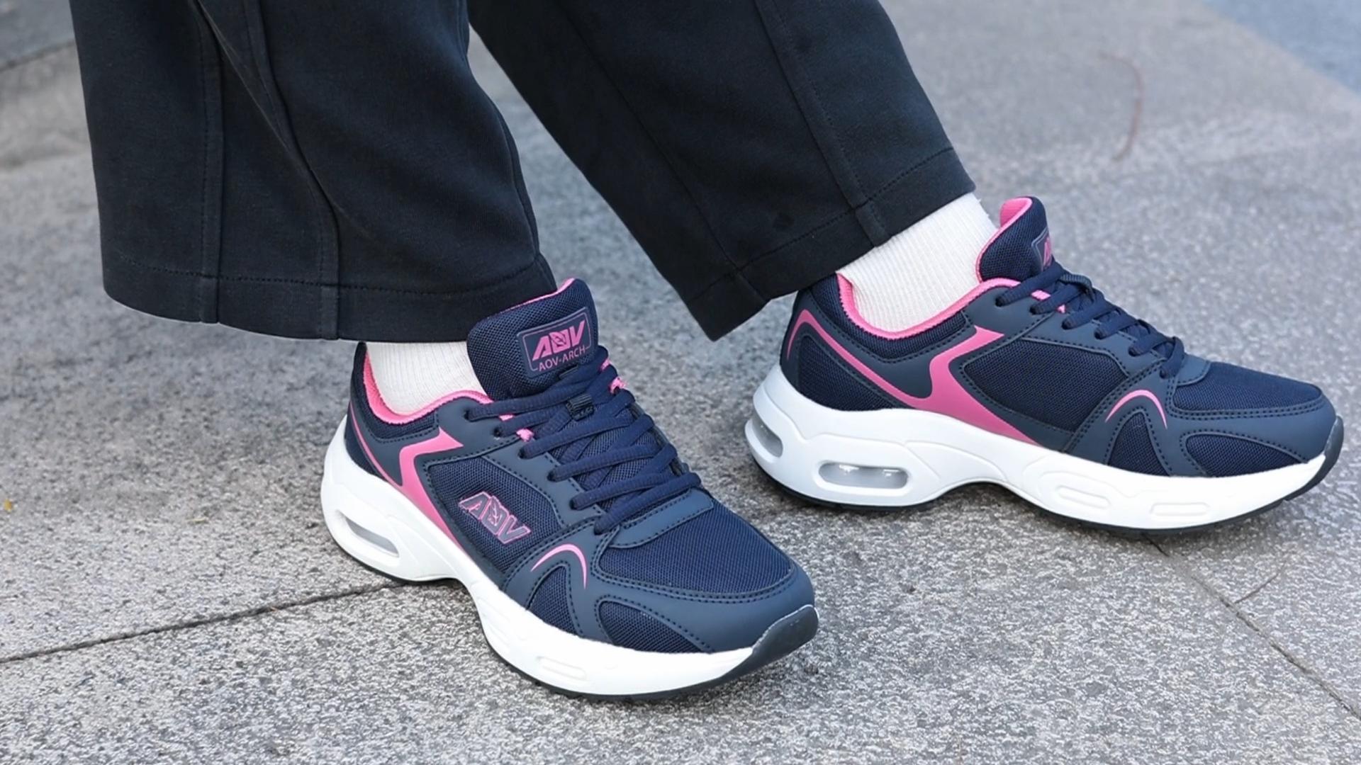 thumbnail video image 2 of Artlea Women Arch Support Walking Shoes Orthotic Sneakers for Plantar Fasciitis Tennis Running Shoes for Foot Pain Relief, 2 of 7