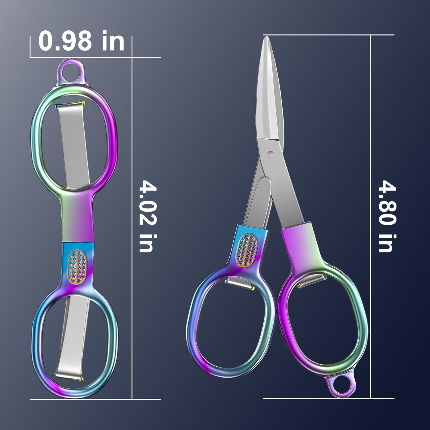 thumbnail video image 2 of Dr. Pen Stainless Steel Folding Travel Scissors, 2 Count, 2 of 8