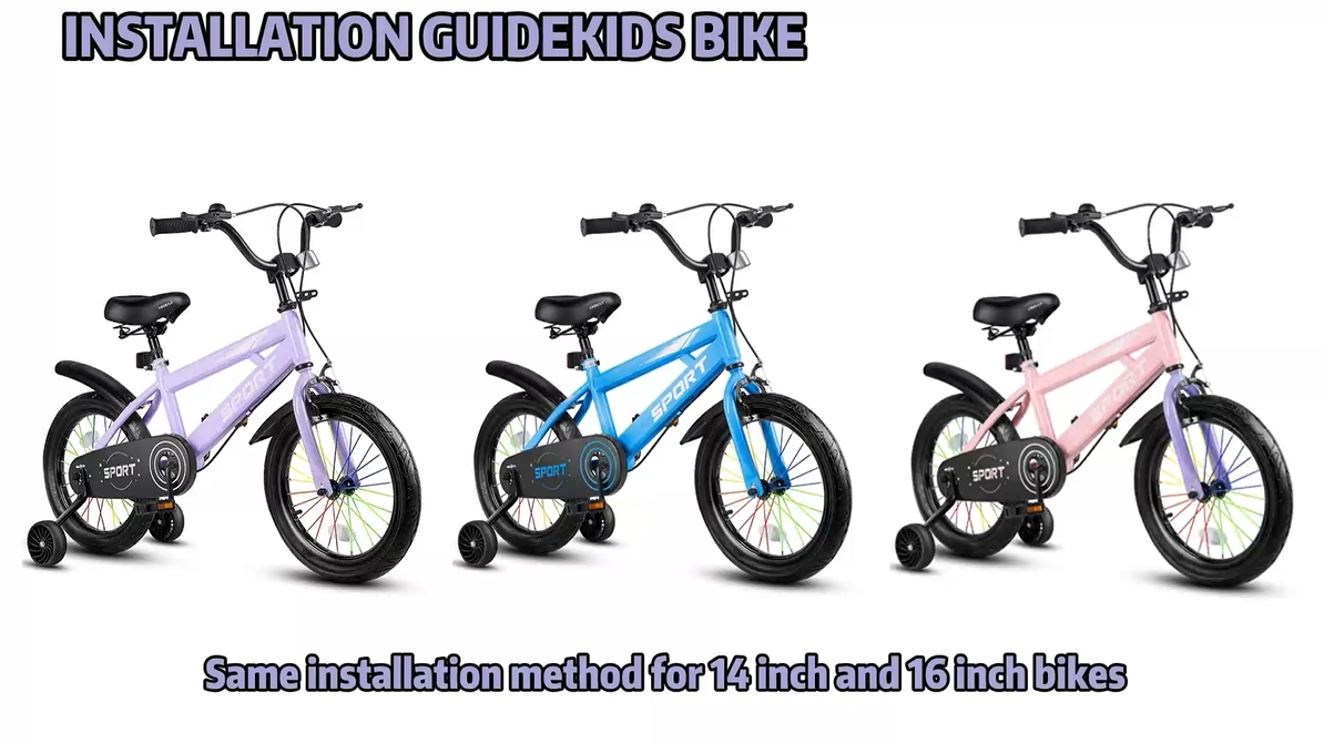 thumbnail video image 2 of Lookfly 16" Kids Bike for Boys and Girls with Removable Training Wheels,Children's Cicycle,Pink, 2 of 8