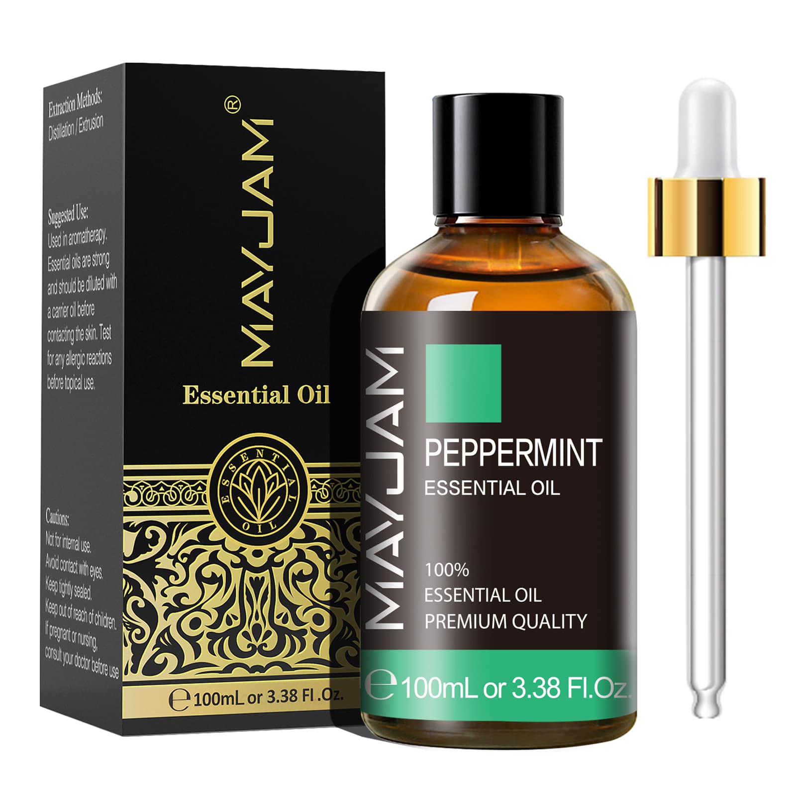 thumbnail video image 2 of MAYJAM 3.38 Fl Oz Peppermint Essential Oil for Diffusers, Candle Making Scents, Fragrance,Humidifiers, 2 of 9