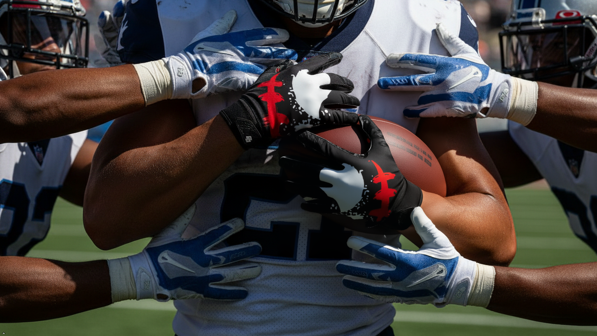 thumbnail video image 2 of Lupine Evil 2.0 Football Gloves Elite Wide Receiver Extra Sticky Grip 1-Pack Youth XS-S, 2 of 8