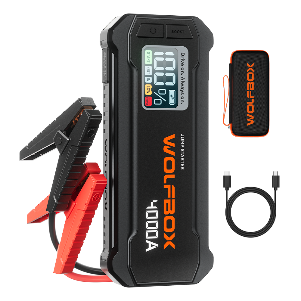 WolfBox JS24 Car Battery Jump Starter, Portable 4000A Jump Starter ...