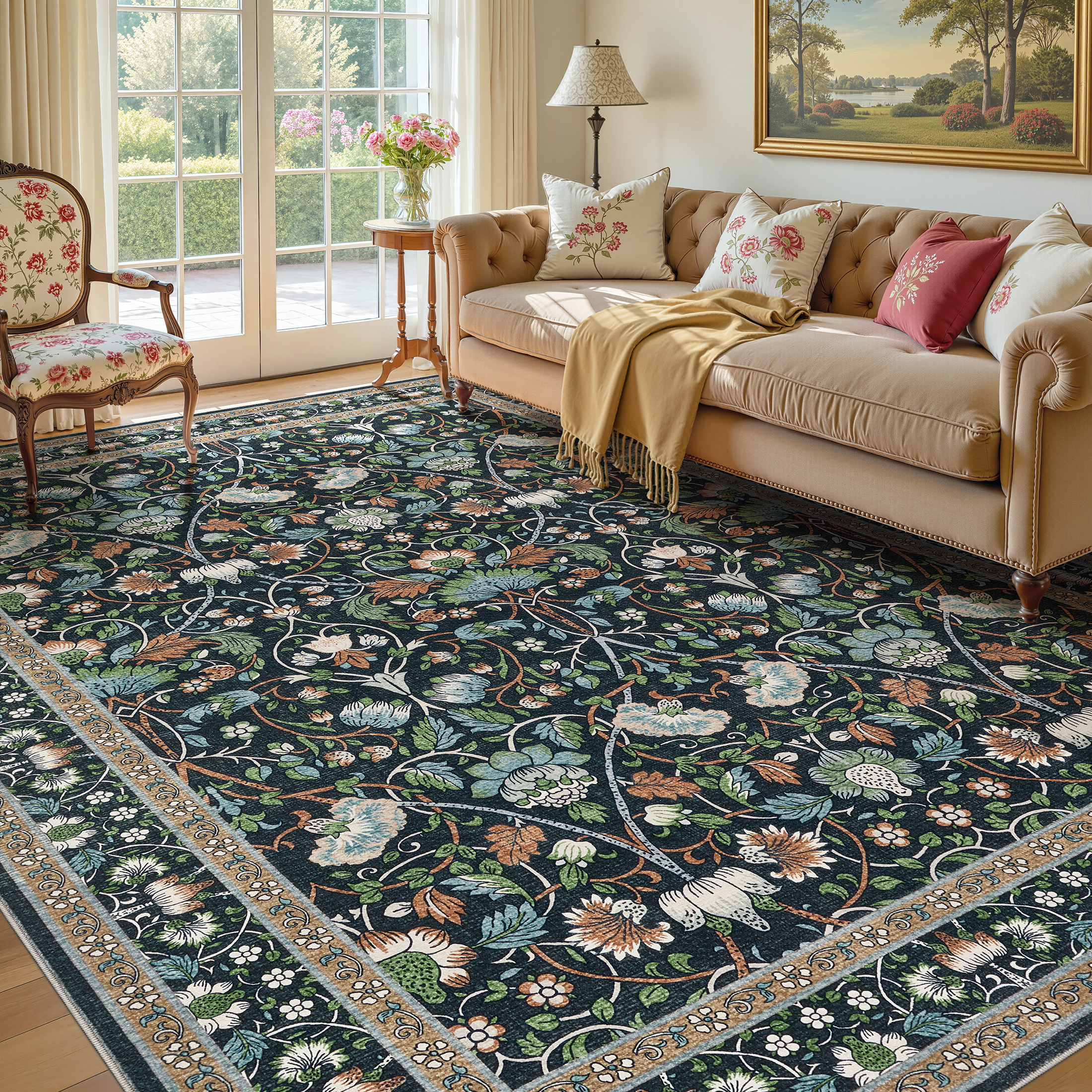 UERMEI 8x10 Large Area Rugs for Living Room, Indoor Washable Rug ...