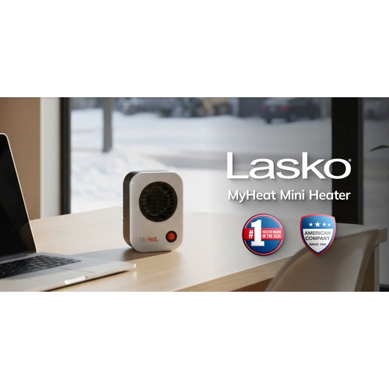 Lasko MyHeat Low Profile Indoor Personal Space Heater, 6