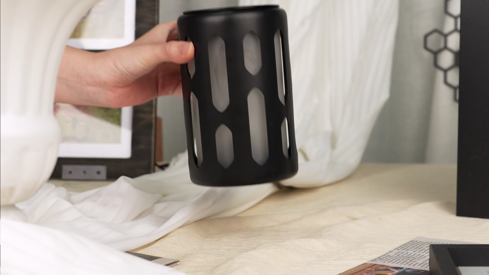 thumbnail video image 2 of Sziqiqi 6.3" Wax Melt Warmer with Timer: Black Electric Candle Warmer for Kitchen Fragrance Metal Tart Burners Industrial Decor, 2 of 10