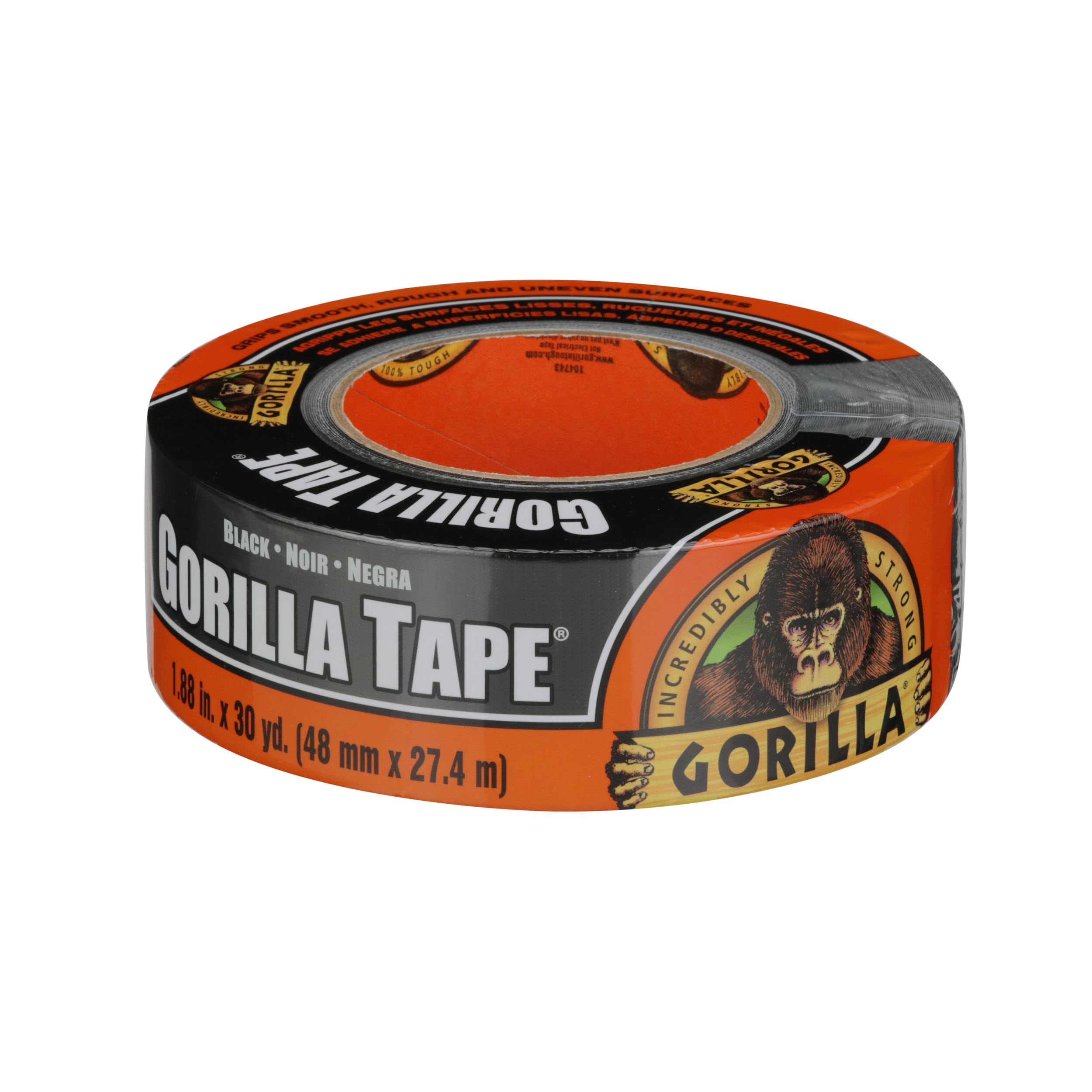 Gorilla 25 yds. Tough and Wide Black Duct Tape 106425 - The Home Depot