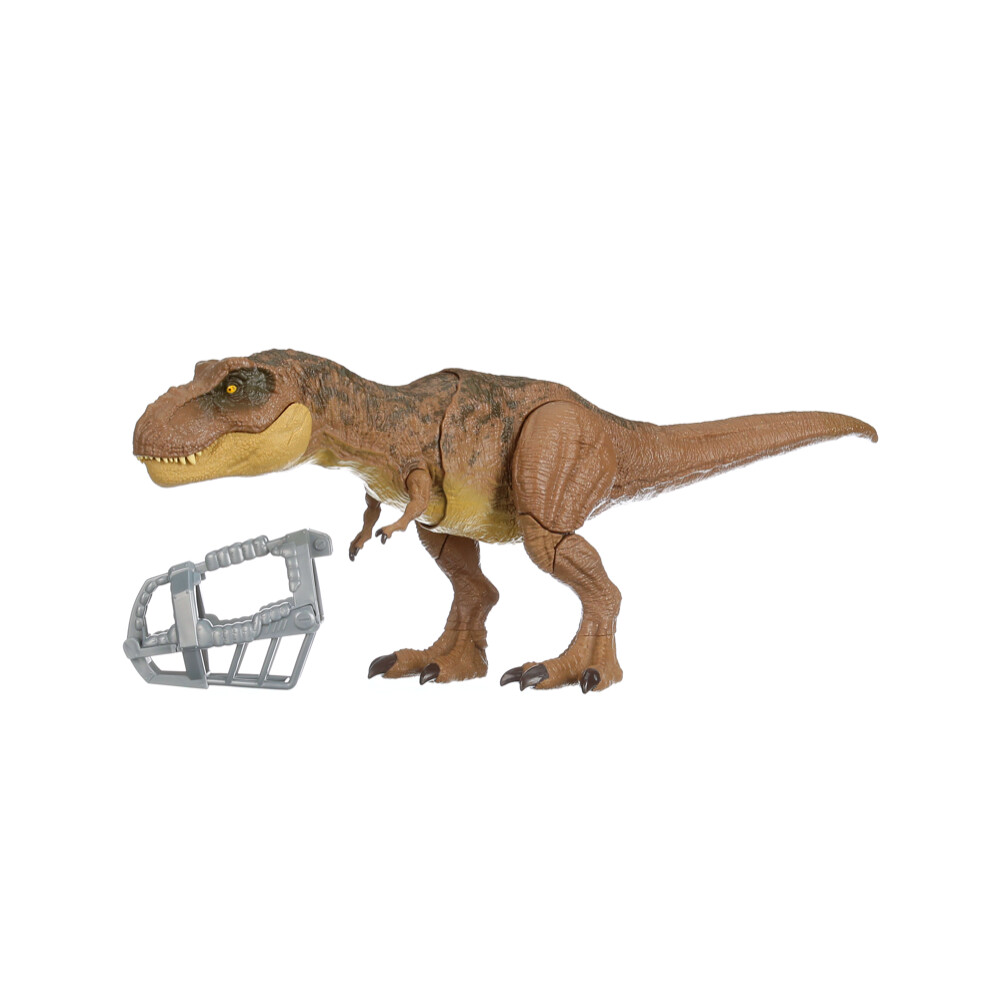 Mattel Jurassic World Toys Camp Cretaceous Dinosaur Toy, Stomp 'N Escape  Tyrannosaurus Rex Action Figure with Stomping Motion