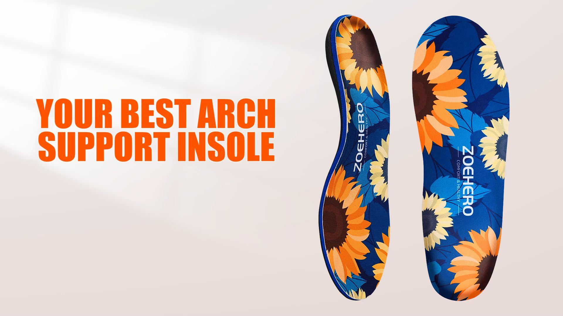 thumbnail video image 2 of Plantar Fasciitis Insoles for Men Women,Arch Support Inserts for Plantar Fasciitis Relief,Flat Feet Insoles,Foot Pain Relief,Comfort Shoe Insoles for Standing All Day,Hiking, 2 of 8