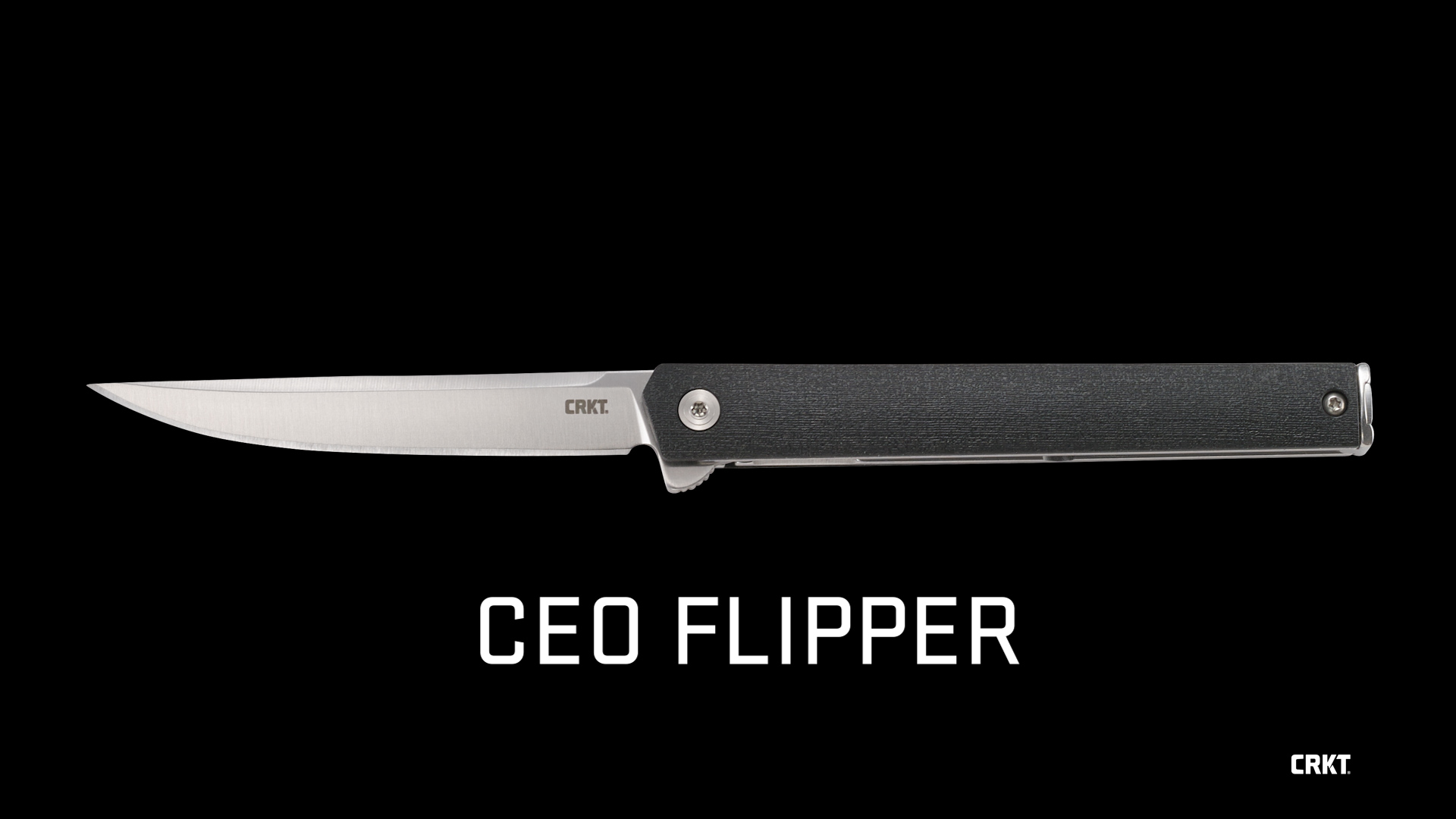 thumbnail video image 2 of CRKT CEO Everyday Carry EDC Pocket Folding Knife with Liner Lock: AUS 8 Plain Edge Blade, Glass-Reinforced Nylon Handle, Reversible Pocket Clip, 7097, 2 of 8