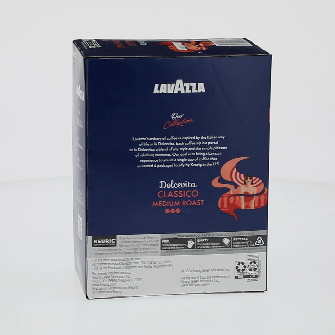 lavazza wood and tobacco Lavazza Coffee, Classico Medium Roast K-Cup Pods, Balanced Full-Bodied  Coffee, 22 Count
