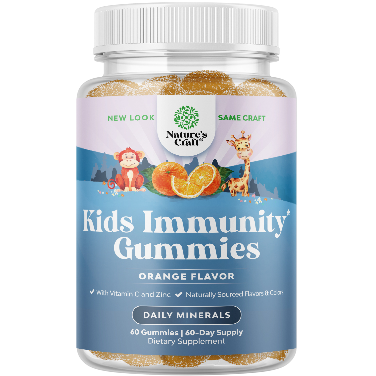 thumbnail video image 2 of Natures Craft Kids Immune Support Gummies with Vitamin C with Zinc, Orange Flavor, 60 Count, 2 of 11