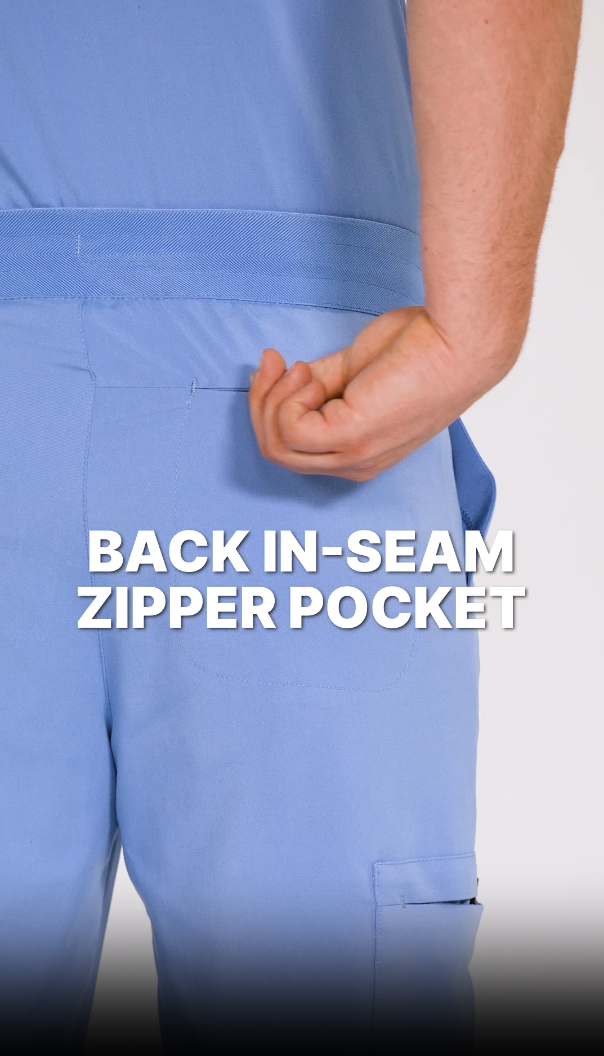 thumbnail video image 2 of Cherokee Atmos Scrubs Pant For Men Mid Rise CK132A, 2 of 6