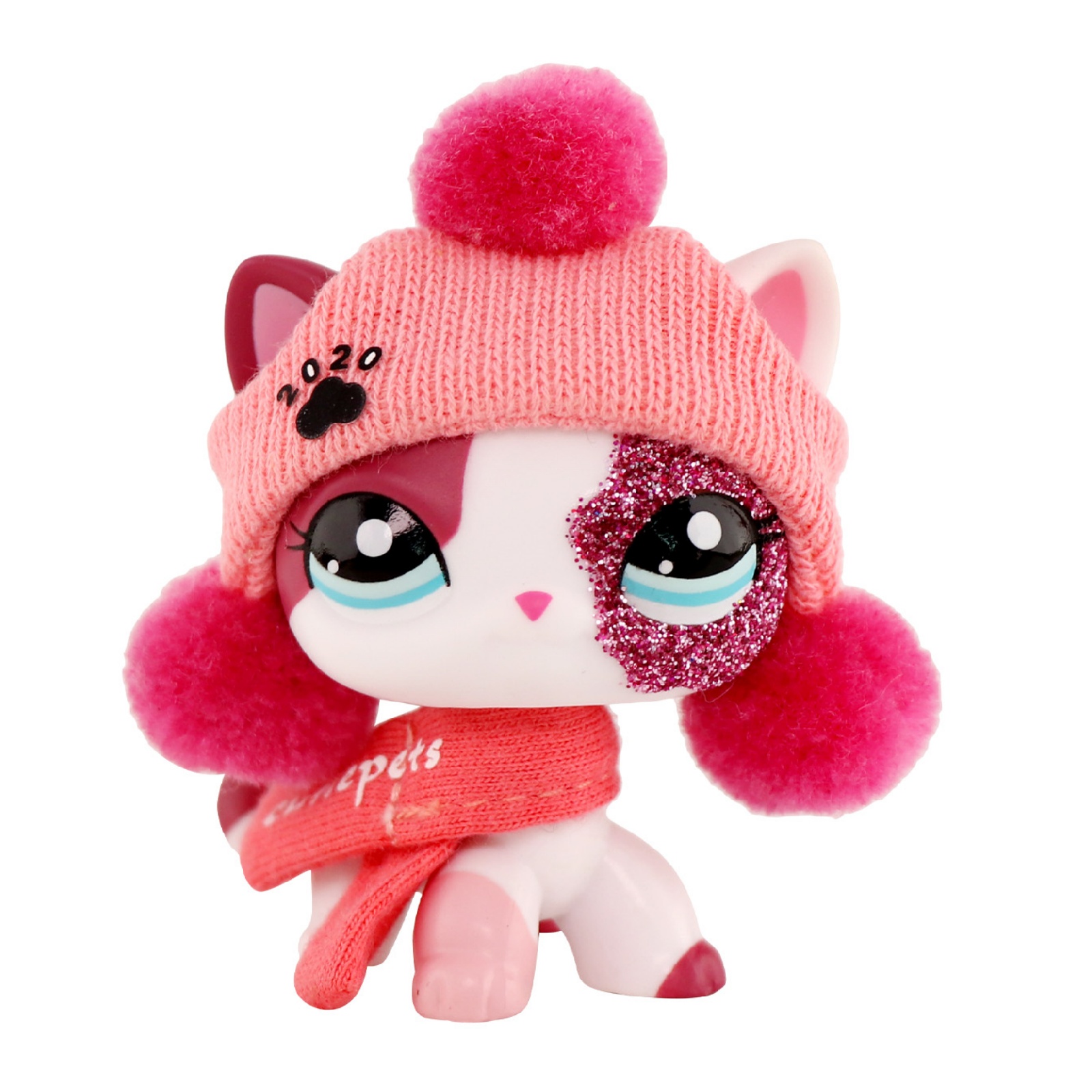 thumbnail video image 2 of Minilps Pet Toy Short Hair Cat #2291 with Hat Scarf Accessories,Collectible Mini Toy Figurines, 2 of 7