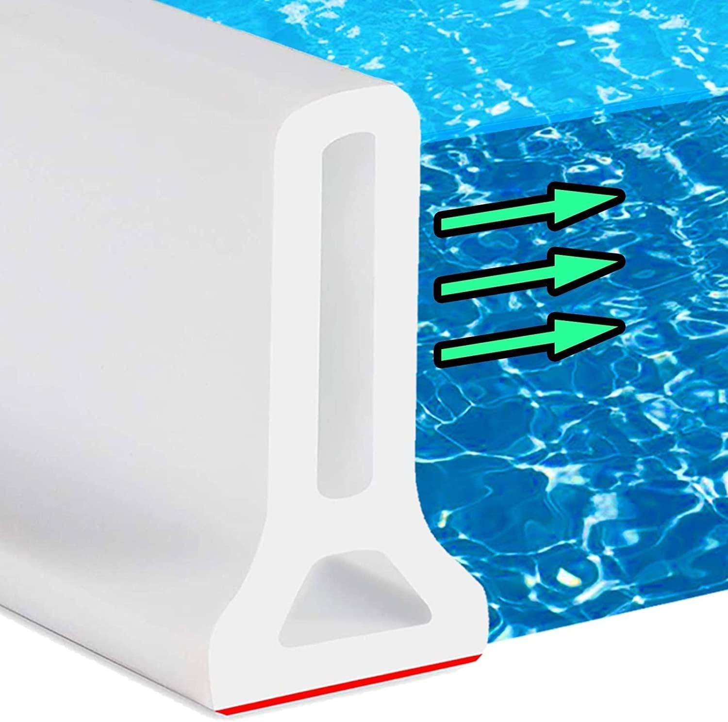 thumbnail video image 2 of Collapsible Silicone Shower Water Dam Barrier 39.37 in  Flexible Water Stopper for Wet Dry Separation in Bathroom, Kitchen Easy Install(White),Ccwuwei, 2 of 10