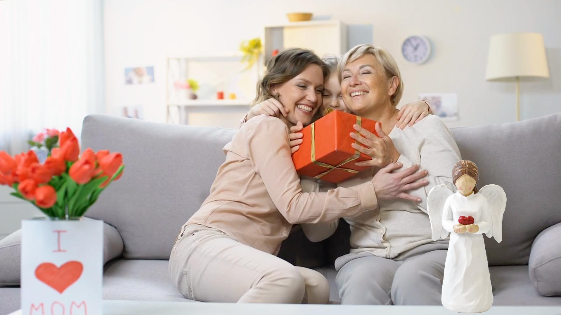 thumbnail video image 2 of Guardian Angel Figurines with Heart, Healing Sympathy Gifts for Women, Hand Painted Ornament Home Decor, Hope & Love Precious Moments Knick Knacks, 2 of 10