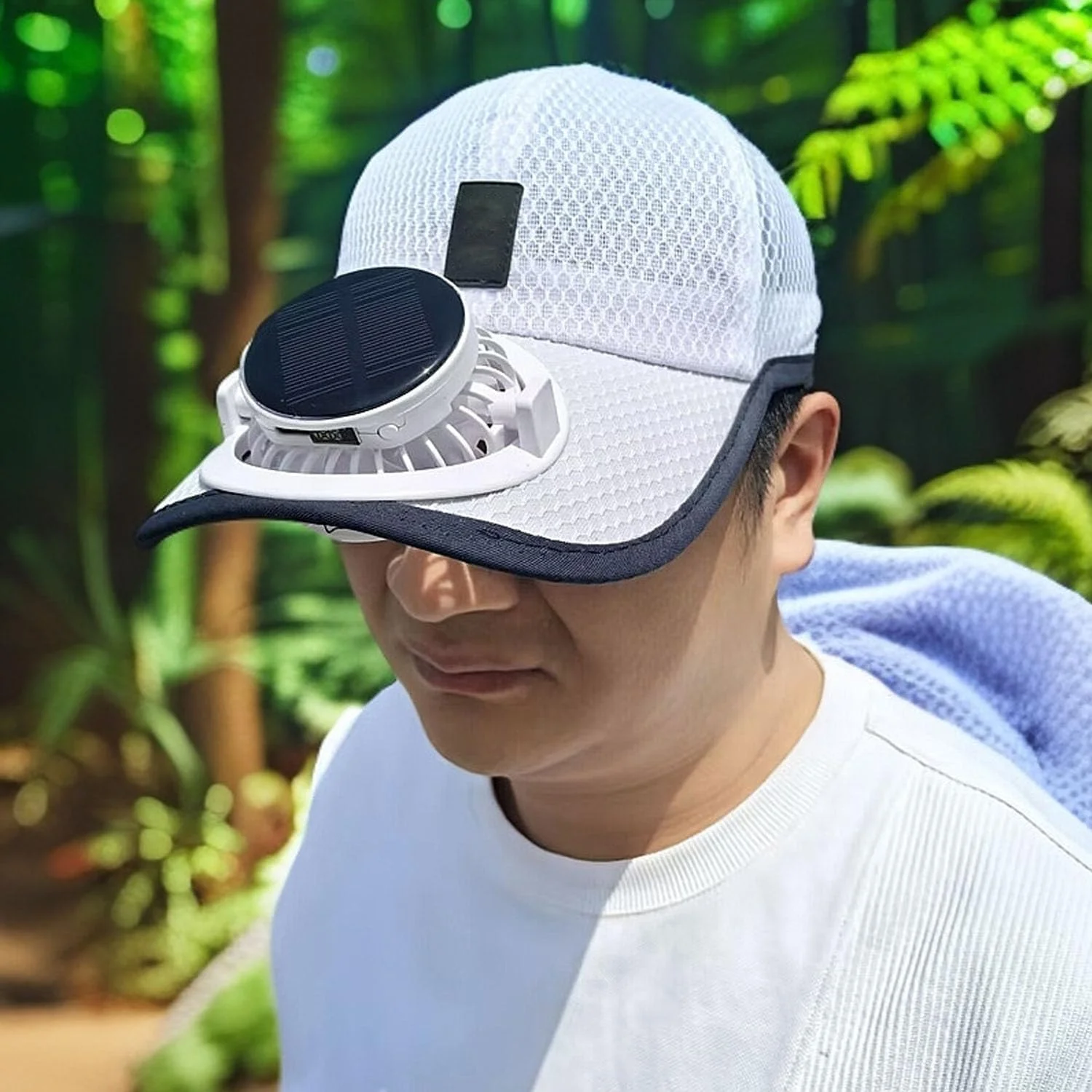 thumbnail video image 2 of 2025 New Solar Rechargeable Peaked Cap, Solar-Powered Baseball Cap with Built-in Fan, USB & Solar Powered Fan Hat, 2 of 9