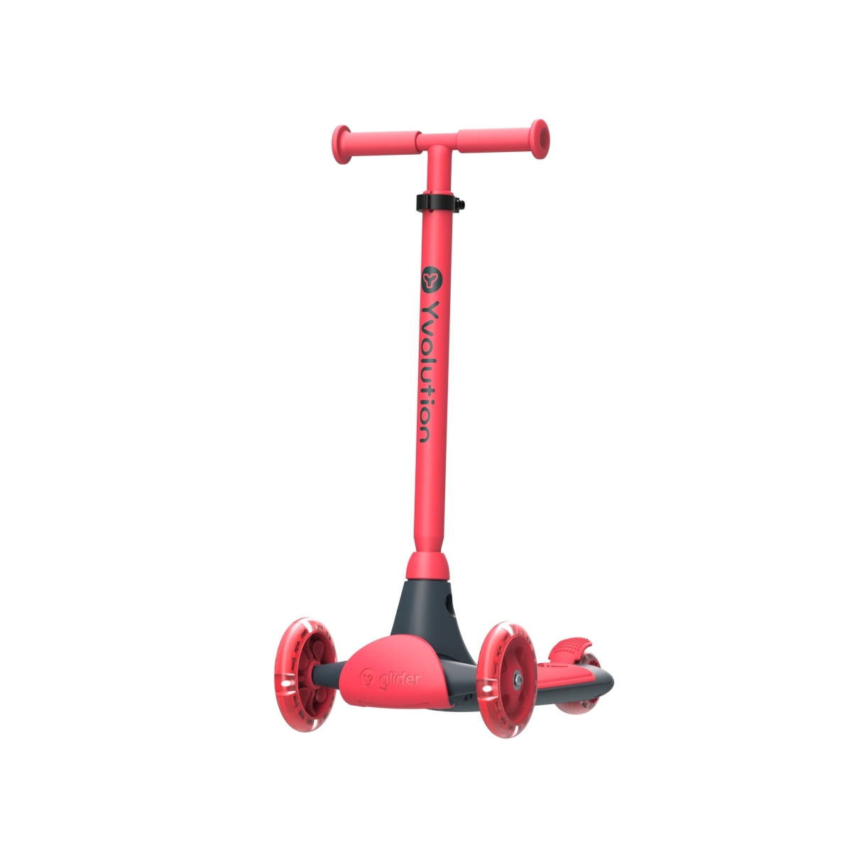 Yvolution Glider Kiwi, Kids Scooter with Light-up Wheels, 3