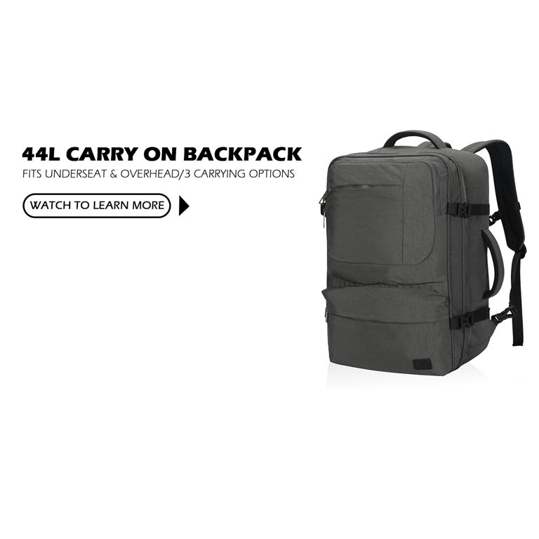 Carry-On Travel Backpack (44L)  Hynes Eagle  Black - Walmart.com