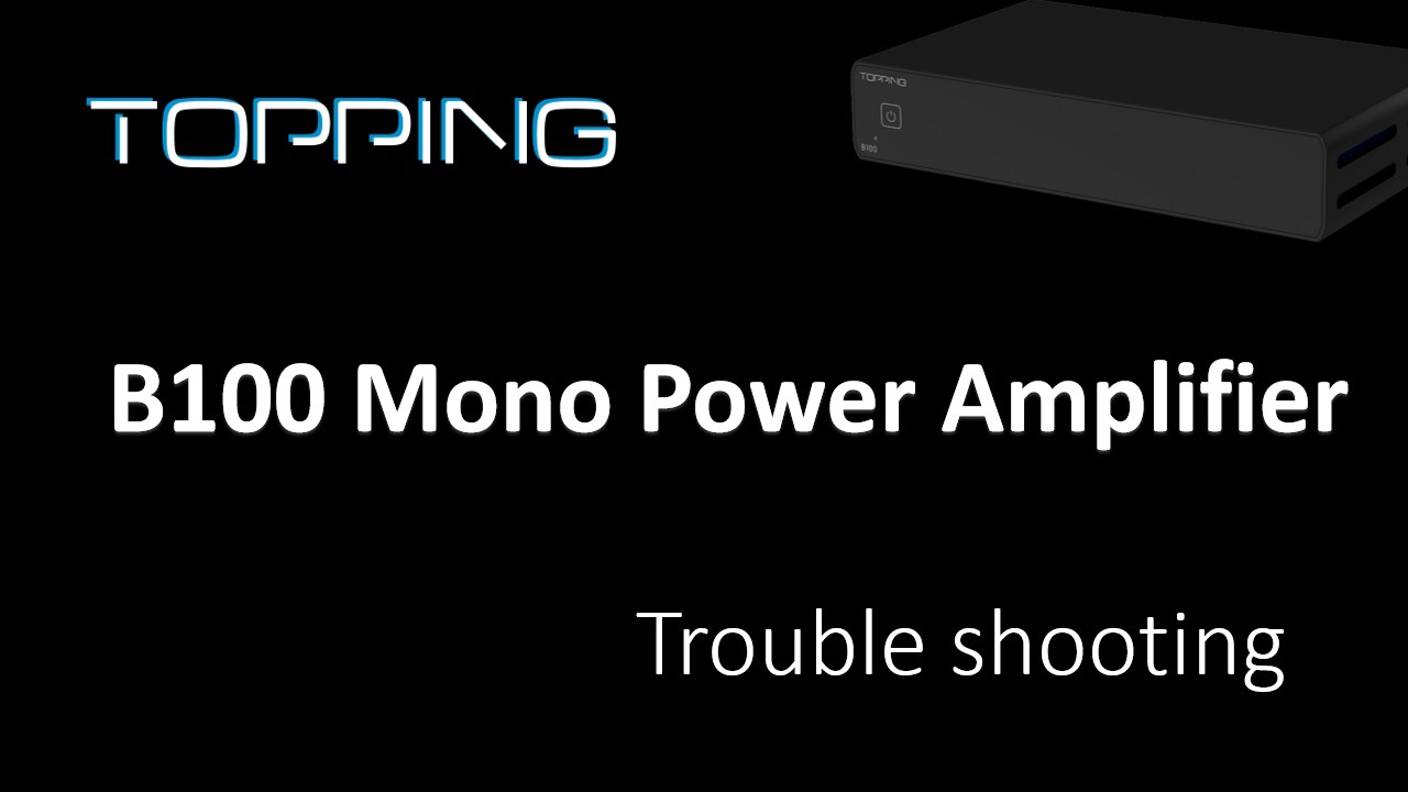 thumbnail video image 2 of Topping B100 power amplifier,100W Output High Power audio amp, BAL/SE Input, 12V Trigger,Black, 2 of 15