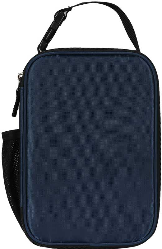 thumbnail video image 2 of (4 pack) Your Zone Navy Insulated Polyester Reusable Lunch Bag, 2 of 10