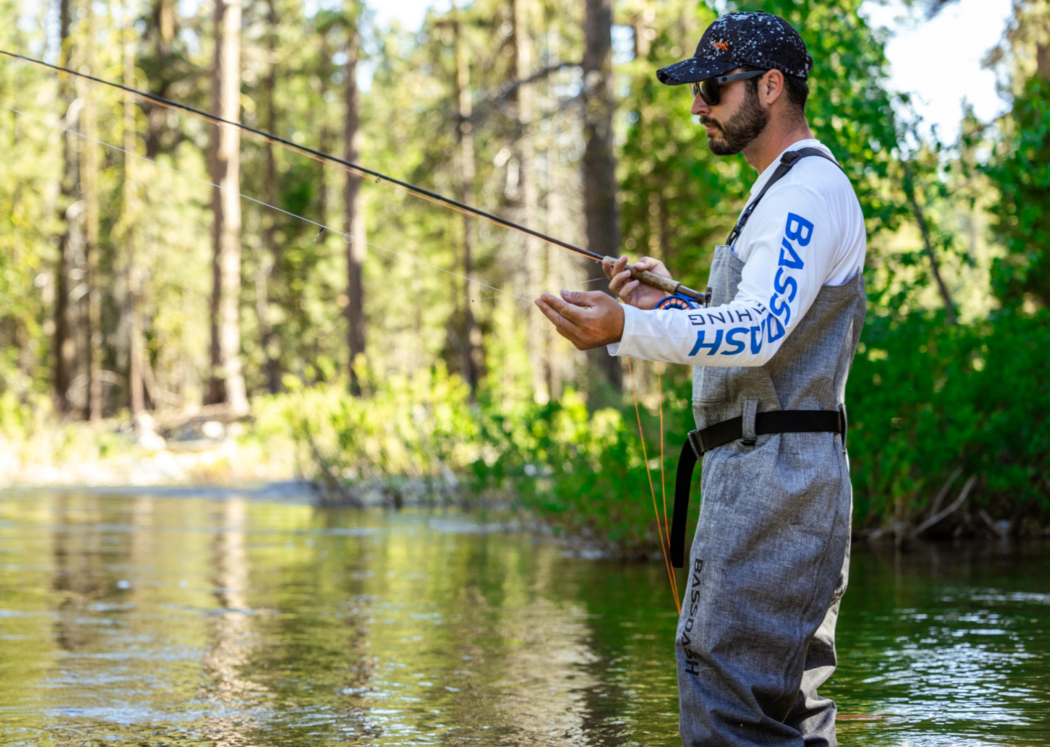 thumbnail video image 2 of Bassdash 3D Boot Foot Game Wader Heather Grey Ultra High Strength PVC Fishing Hunting Chest Waders for Men, 2 of 13