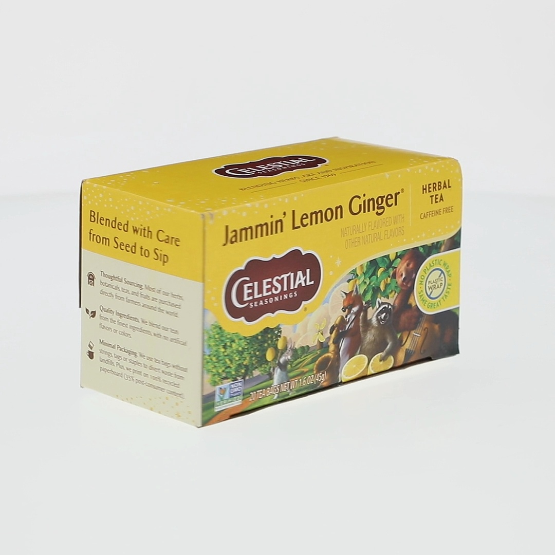 Celestial Seasonings Decaf Jammin' Lemon Ginger Herbal Tea Bags