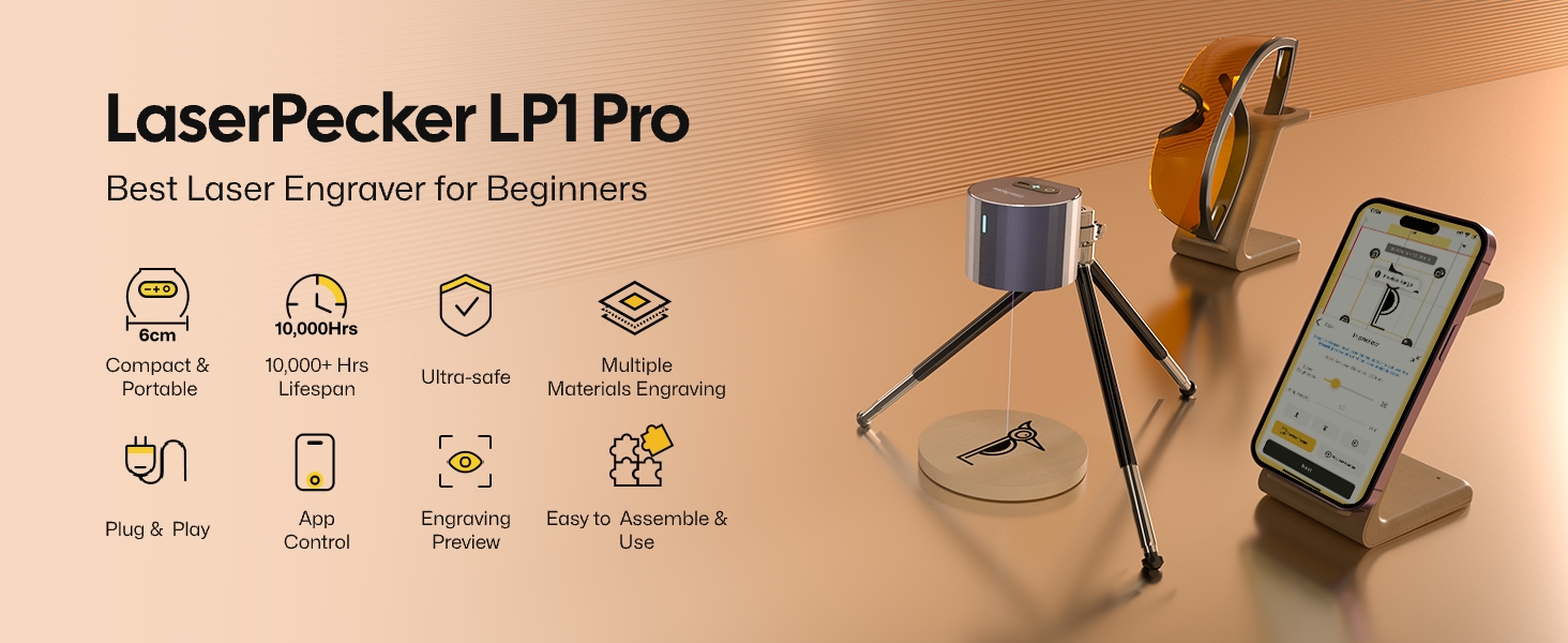 その他 LaserPecker LP1 Pro LaserPecker LP1 Pro 使いやすいエントリーレベルのレーザー彫刻機