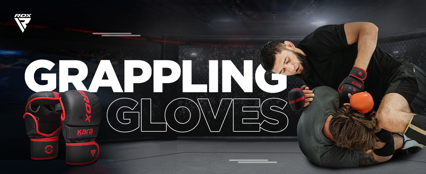 thumbnail video image 2 of RDX MMA Boxing Grappling Gloves Muay Thai Sparring Kickboxing KARA Matte White, L/XL, 2 of 6