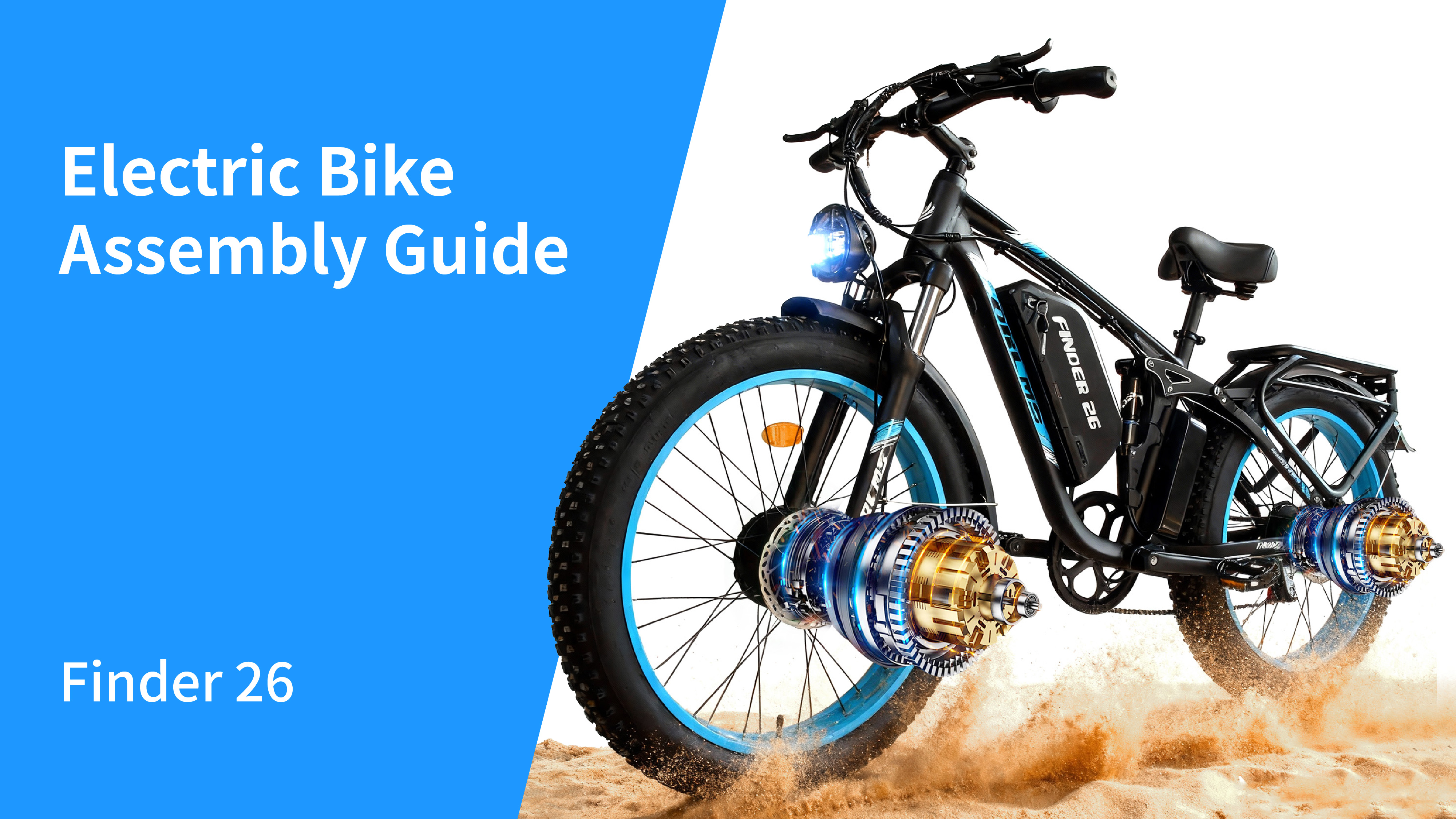 thumbnail video image 2 of Dual Motor Electric Bike for Adultse,60V/25Ah,6000W Motor Full Suspension 45/50MPH High-Speed,26'' Fat Tire Electric Bike,Hydraulic Brakes,for Adults Off-Road Commuting, 2 of 10