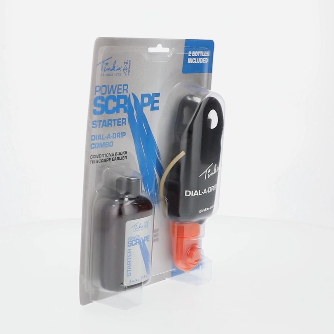 Tink's® Dial-A-Dripper Mock Scrape Starter Kit with two 4 oz