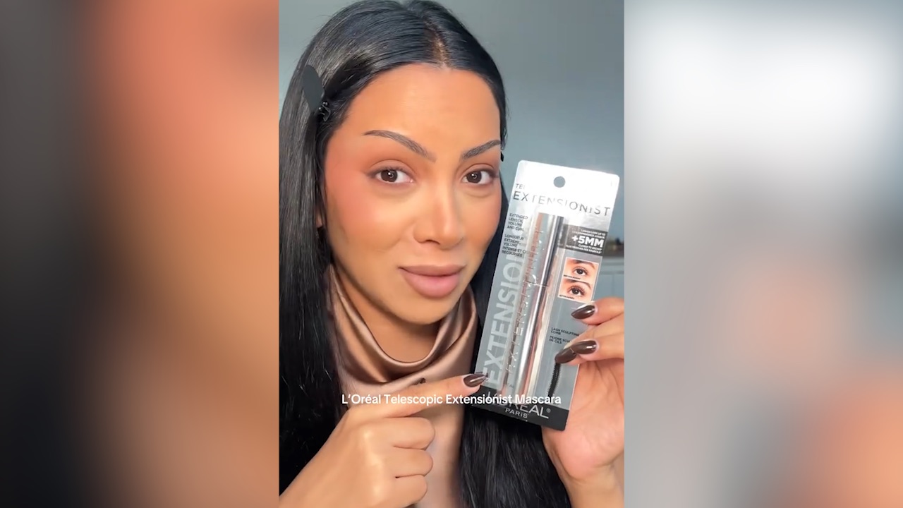 thumbnail video image 2 of L'Oreal Paris Extensionist Mascara, Black Washable 994, 0.41 fl oz, 2 of 9