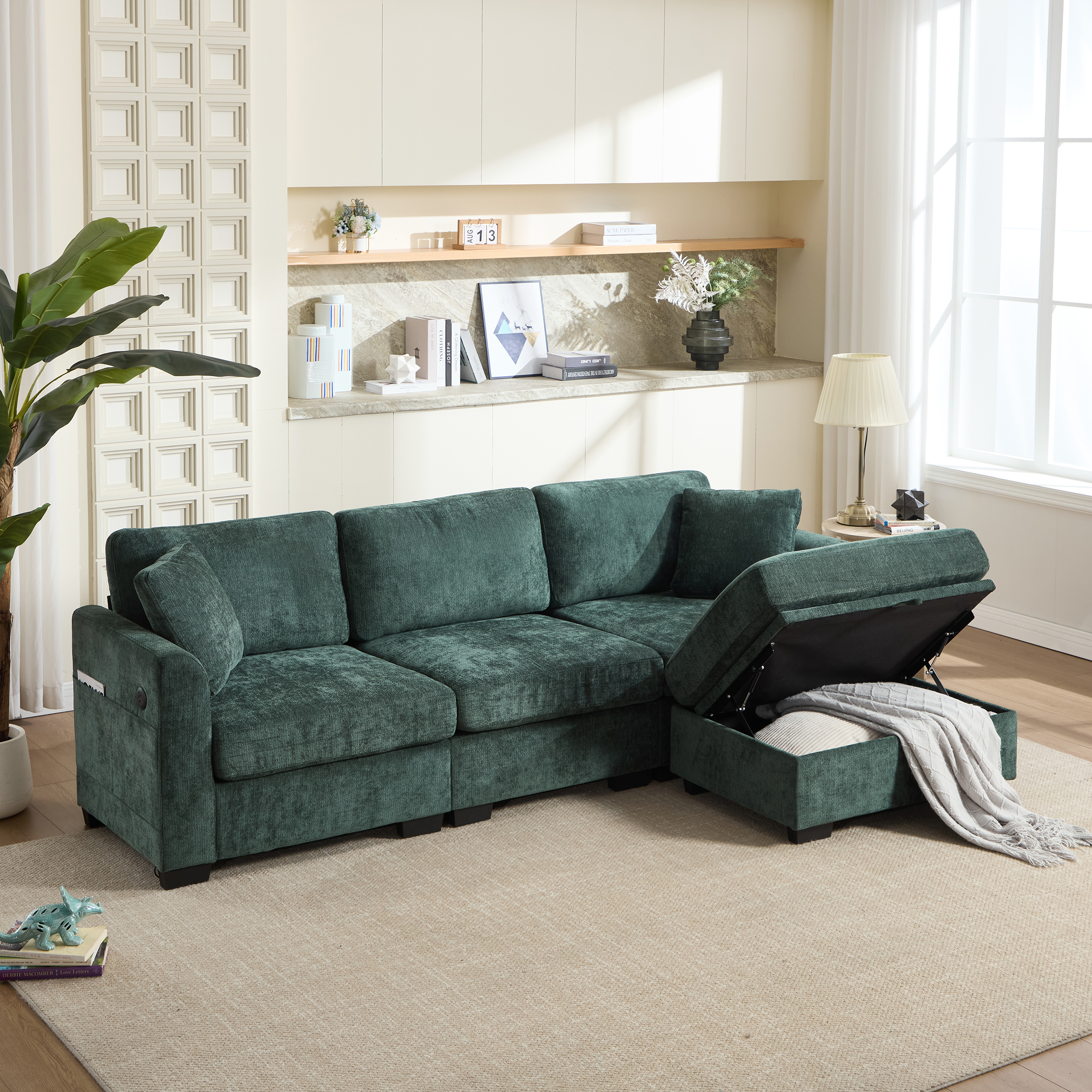 Eyisean 97.00" Oversized Modular Sectional Sofa, Comfy L Shaped Cloud ...