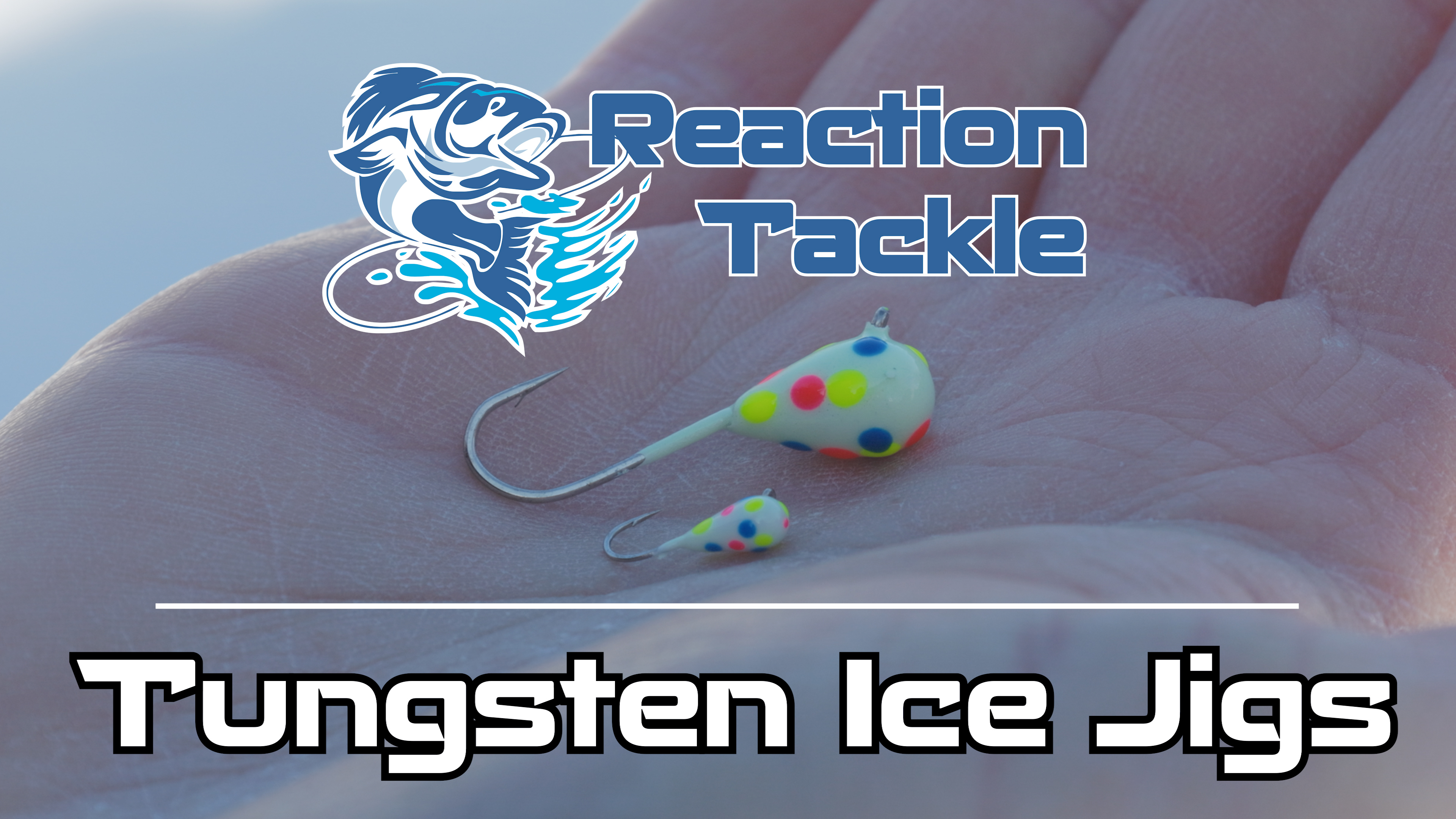 thumbnail video image 2 of Reaction Tackle Tungsten Ice Jigs - 3mm - Pink Tiger Glow, 2 of 10