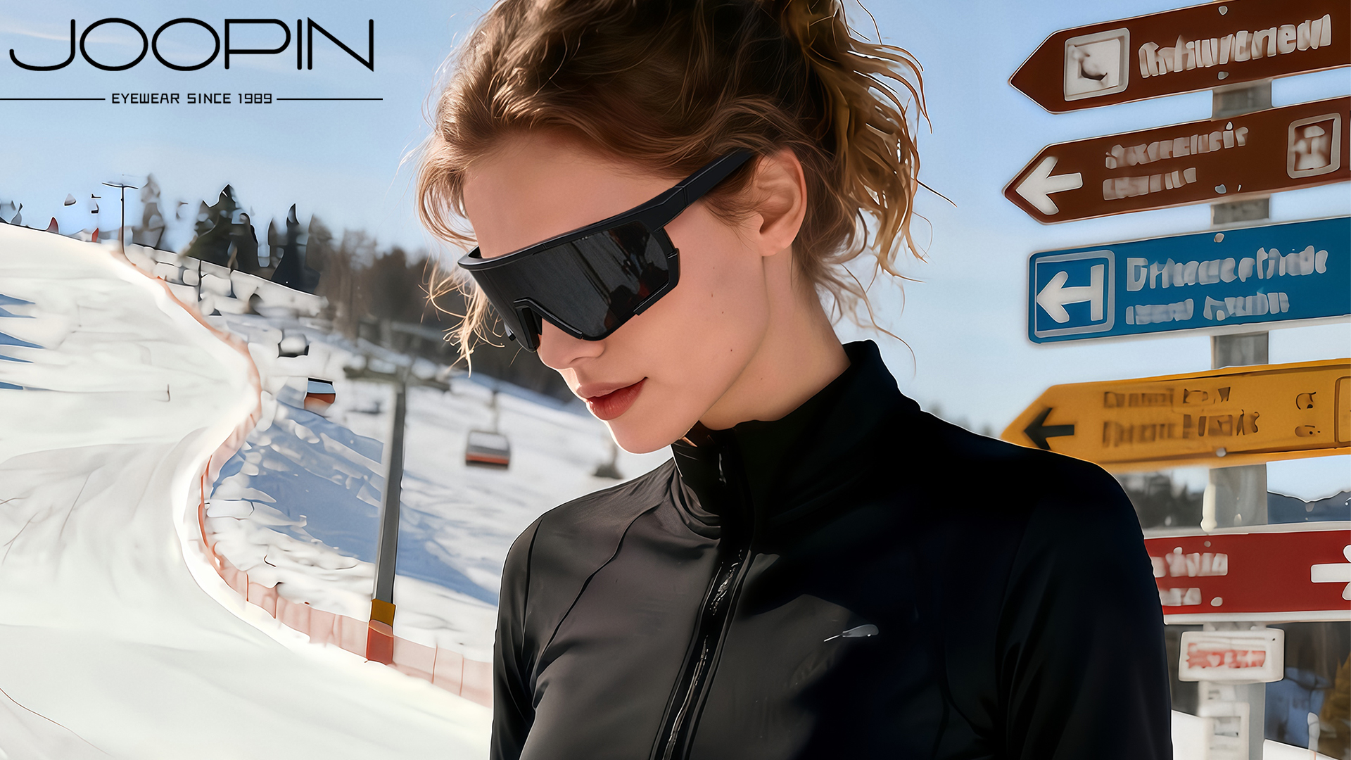 thumbnail video image 2 of Joopin Sports Sunglasses Men Women Polarized Wrap Around Sun Glasses UV400 Protection Shades Sunnies(Black), 2 of 8