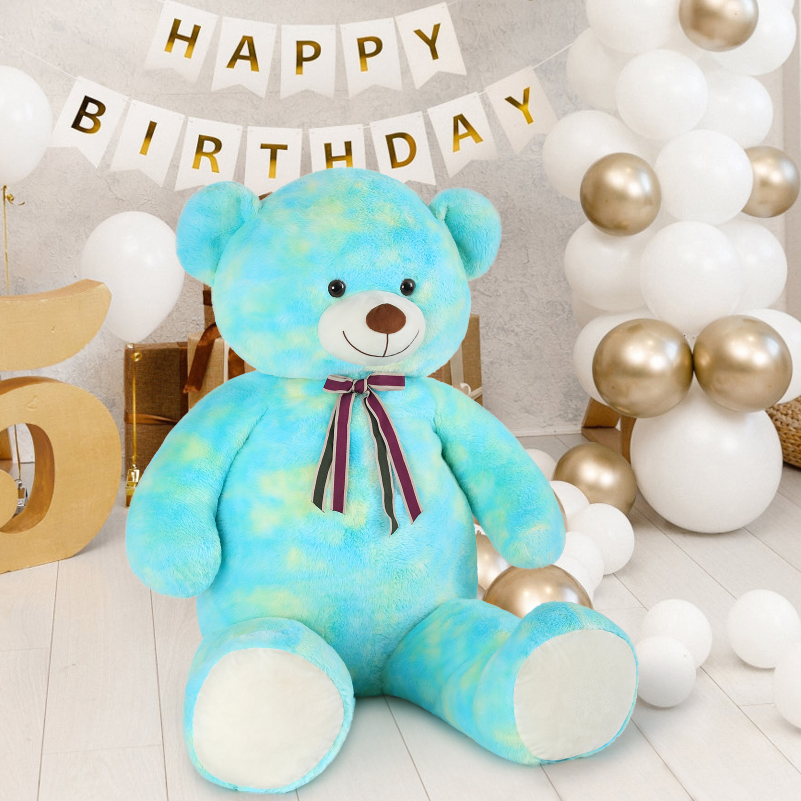 thumbnail video image 2 of MaoGoLan 52'' Big Teddy Bear Giant Stuffed Animal Plush Soft Toy, 2 of 8