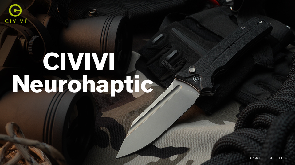 thumbnail video image 2 of CIVIVI Neurohaptic Pocket Folding Knife with 3.74'' Nitro-V Blade G10 Handle, Reversible Clip, Gift for Men Women C23080-3, 2 of 8
