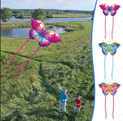 thumbnail video image 2 of Butterfly Kites, Butterfly Kite for Kids & Adults Easy to Fly, Large Kites with 165ft Line Handle, Beach Kites for Outdoor Activities & Family Trip, Kites for Kids Ages 4-8(Pink, 25.65in), 2 of 6