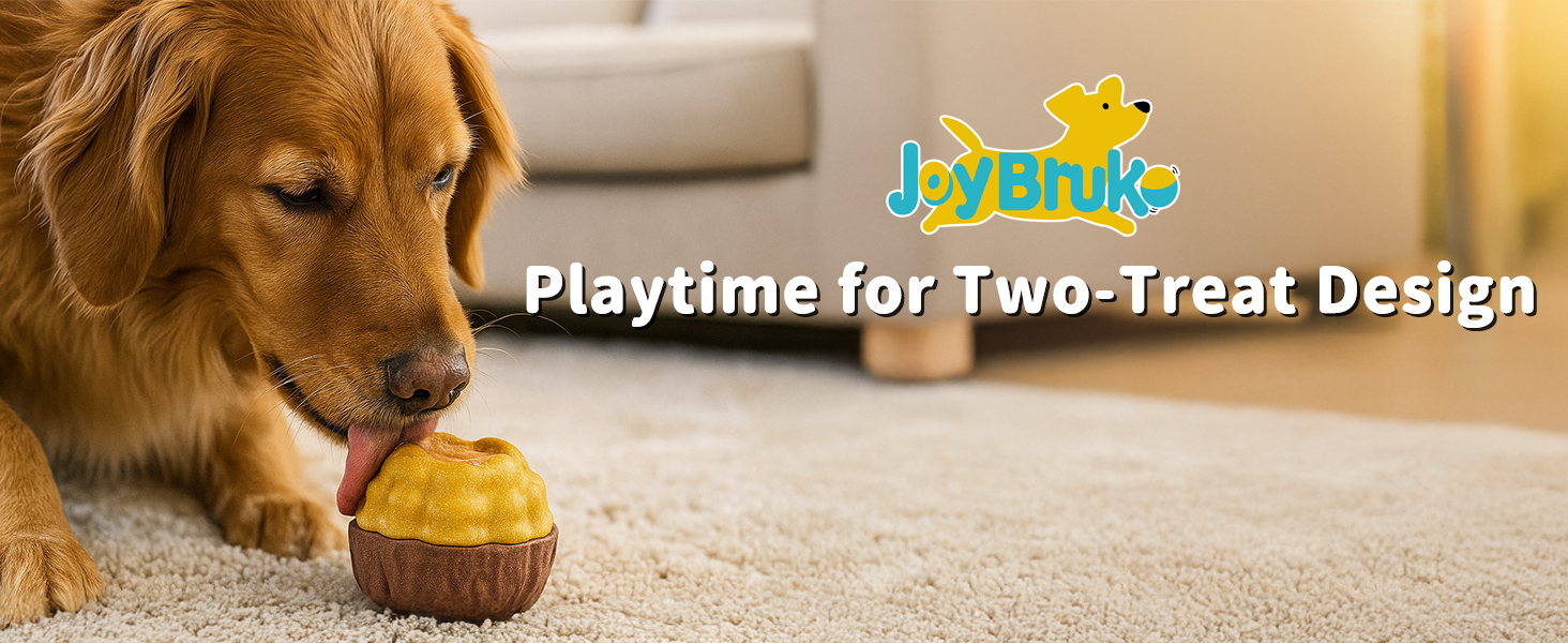 thumbnail video image 2 of Joybruko Interactive Dog Toys for Aggressive Chewers, /No Oil Needed/Smooth Screwing Frozen Treat Freezable Dog Puzzle Treat Dispensing Toy to Keep Them Busy for Small Medium Large Breeds, 2 of 8