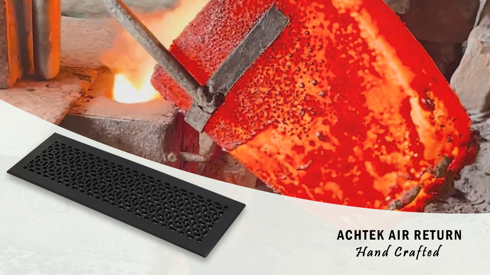 thumbnail video image 2 of Achtek AIR RETURN 6"x30" Duct Opening (Overall Size 8"x32") | Heavy Cast Aluminum Air Grille HVAC Duct || Powder Coated, 2 of 12