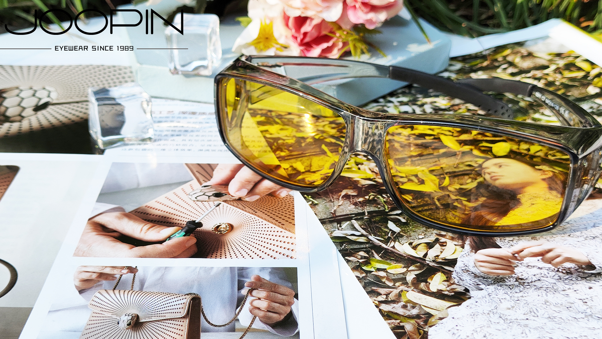 thumbnail video image 2 of Joopin Night Vision Glasses Fit Over Glasses for Men Women, Night Driving Yellow Lens Glasses, 2 of 7