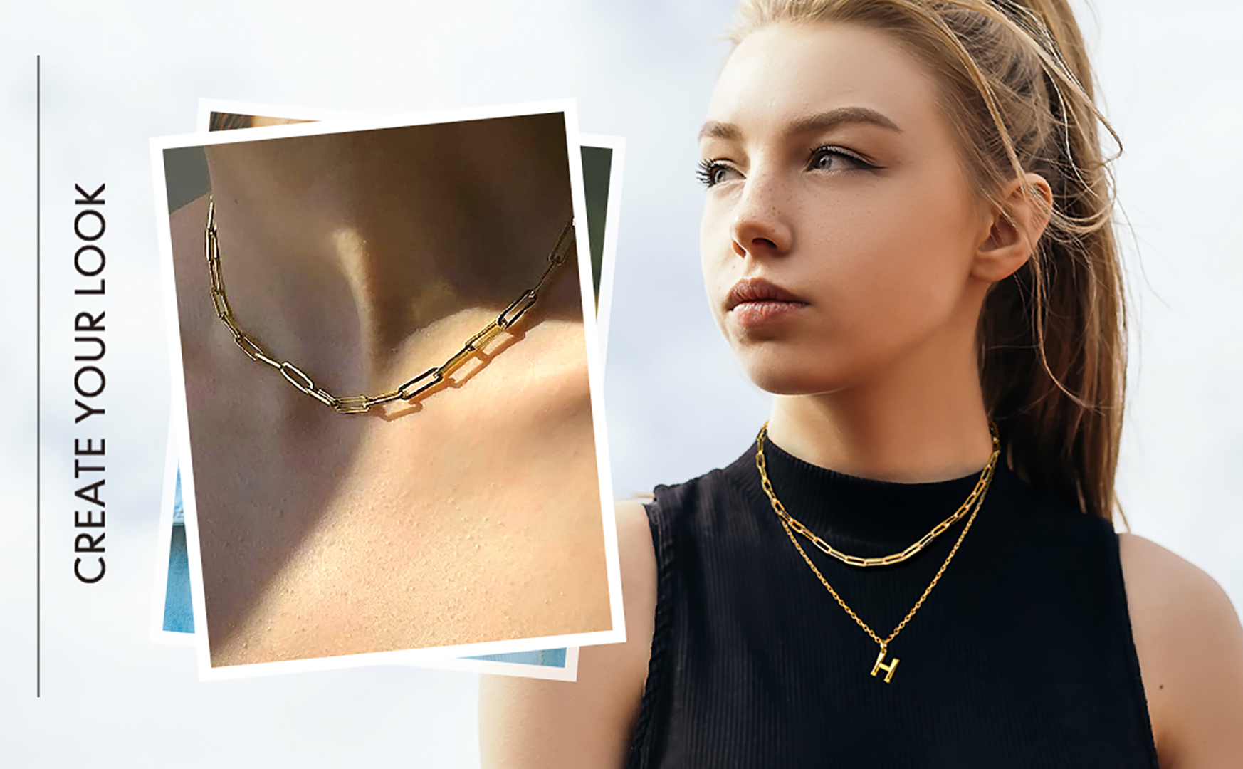 thumbnail video image 2 of Bestyle Gold Plated Initial Necklace Stylish 3D Twist Letter R Pendant Necklace Script Name Monogram Jewelry Gift for Women, 2 of 9