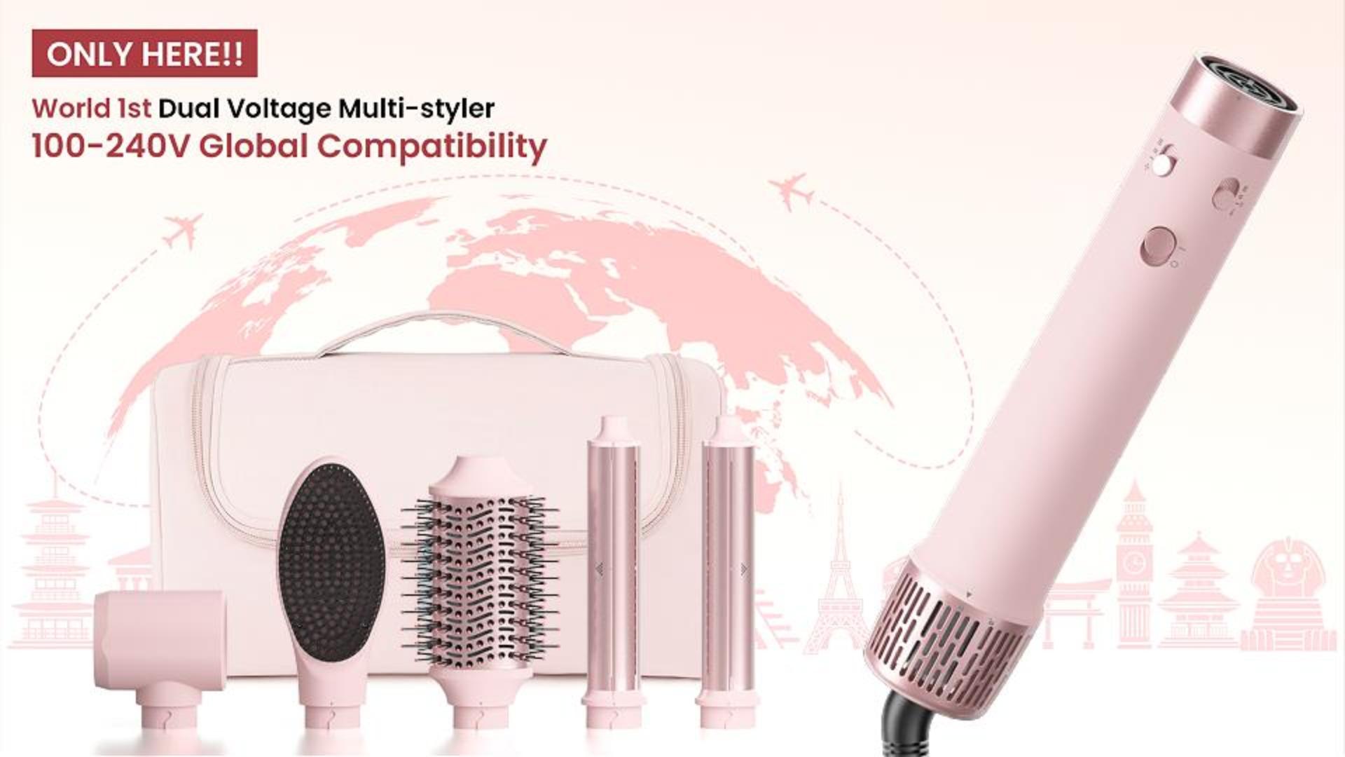 RACCOMB Dual Voltage Hair Styler 5-in-1 High-Speed Dryer Brush